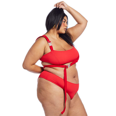 Sol Bottom (Narrow) - Red Ribbed