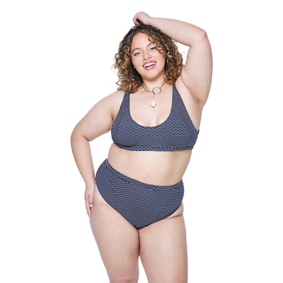 Mica Top - Navy Wave