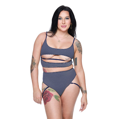 Strata Bottom - Navy Wave