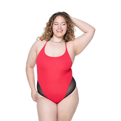 Delta X Suit - Red Ribbed