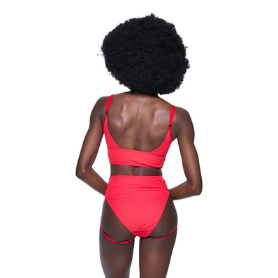 Strata Top - Red Ribbed