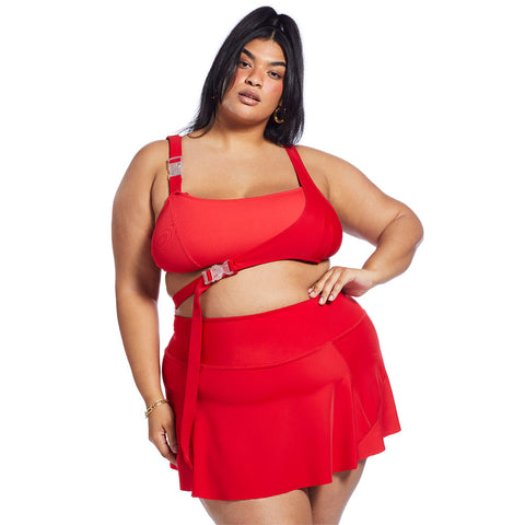 CHROMAT - Top Ribbed Red Bustier Riis –