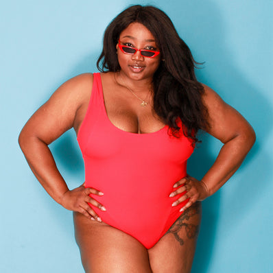 Mica Ribbed Suit - Red